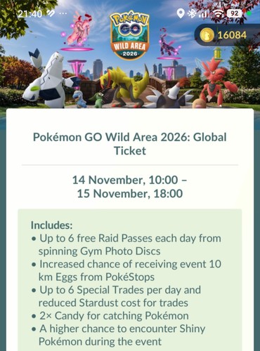 Pokemon wild area - go, global